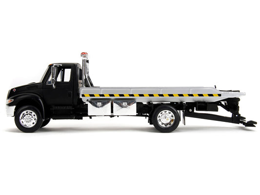 International DuraStar 4400 Flatbed Tow Truck Matt Black 1/24 Diecast Model Car by Jada