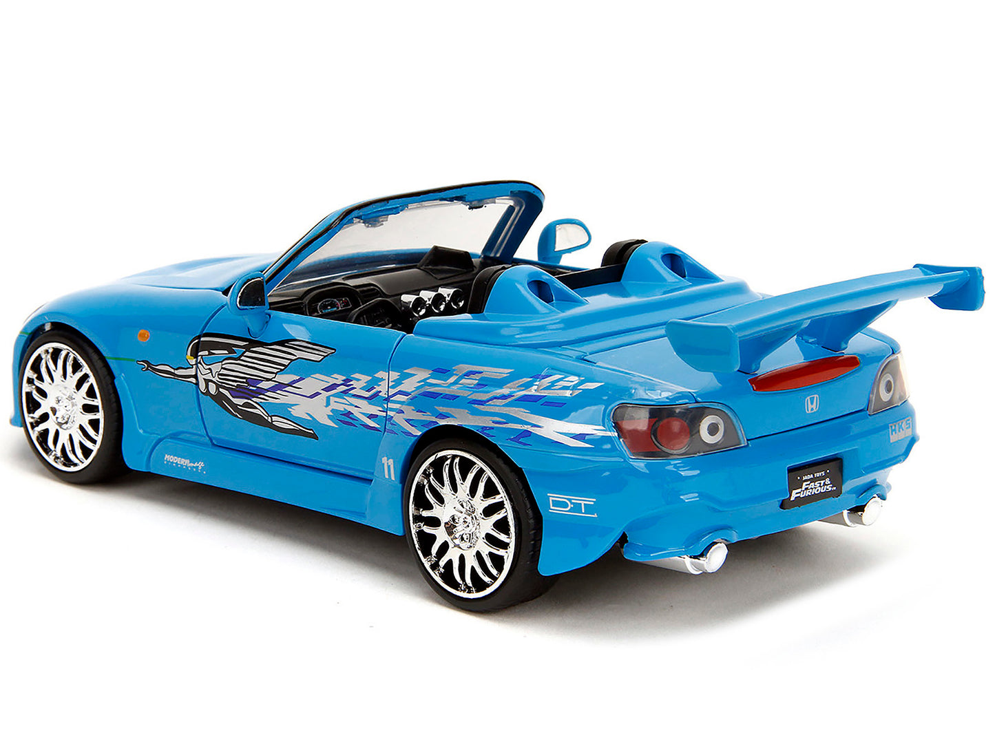 2001 Honda S2000 Convertible Blue with Graphics "Fast & Furious Remix" Series 1/24 Diecast Model Car by Jada