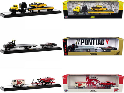 Auto Haulers Set of 3 Trucks Release 59 Limited Edition to 8400 pieces Worldwide 1/64 Diecast Model Cars by M2 Machines