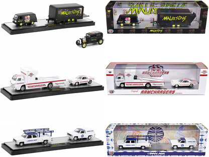 Auto Haulers Set of 3 Trucks Release 66 Limited Edition to 9600 pieces Worldwide 1/64 Diecast Models by M2 Machines