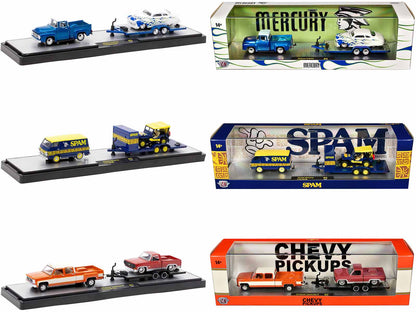 Auto Haulers Set of 3 Trucks Release 73 Limited Edition to 9000 pieces Worldwide 1/64 Diecast Model Cars by M2 Machines