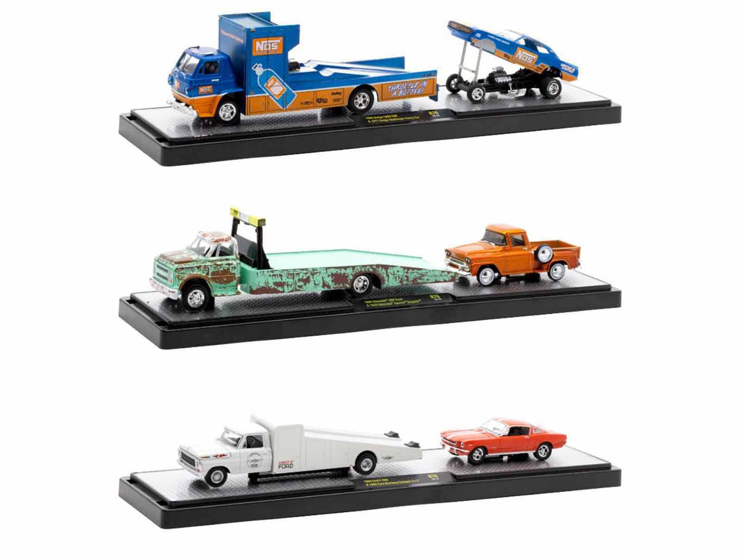 Auto Haulers Set of 3 Trucks Release 76 Limited Edition to 8000 pieces Worldwide 1/64 Diecast Models by M2 Machines