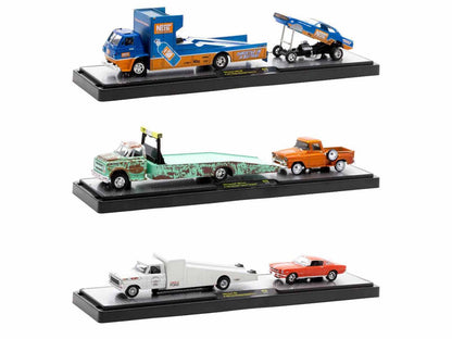 Auto Haulers Set of 3 Trucks Release 76 Limited Edition to 8000 pieces Worldwide 1/64 Diecast Models by M2 Machines