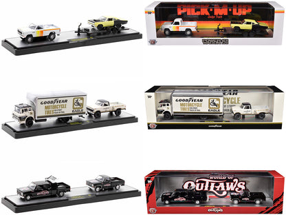 Auto Haulers Set of 3 Trucks Release 77 Limited Edition to 8000 pieces Worldwide 1/64 Diecast Models by M2 Machines