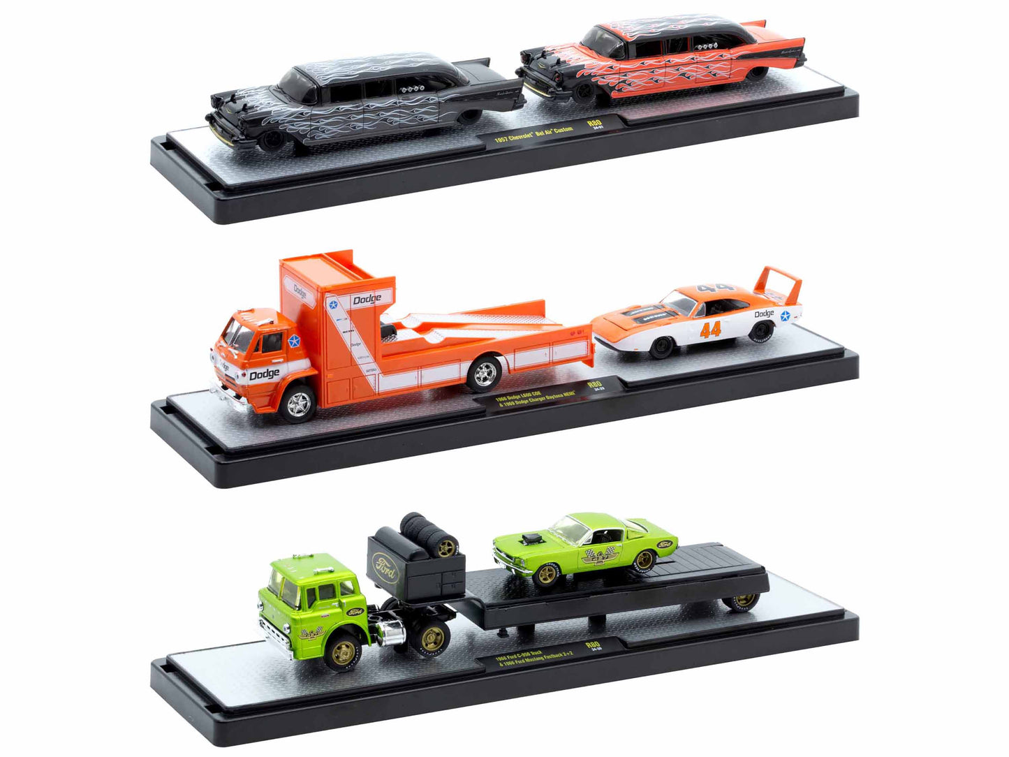 Auto Haulers Set of 3 Trucks Release 80 Limited Edition to 9000 pieces Worldwide 1/64 Diecast Models by M2 Machines