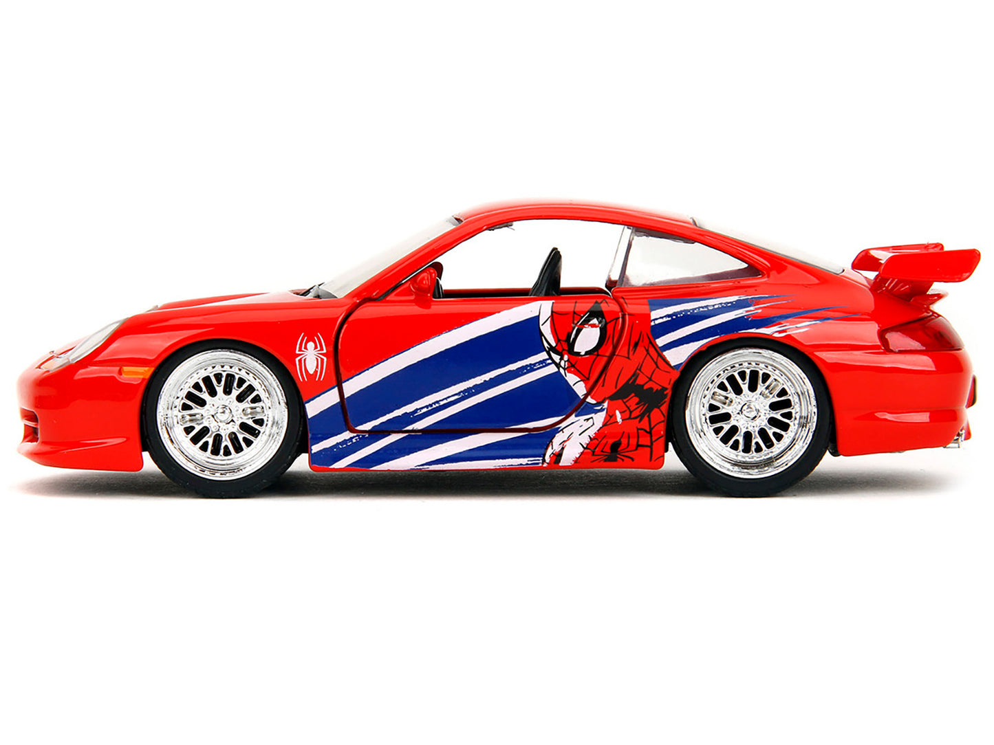 Porsche 911 GT3 RS (996) Red with Graphics "Marvel's Spider-Man" 1/32 Diecast Model Car by Jada