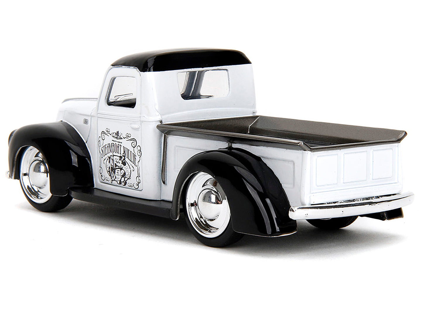 1941 Ford Pickup Truck "Mickey Mouse - Steamboat Willie" White and Black "Hollywood Rides" Series 1/32 Diecast Model Car by Jada