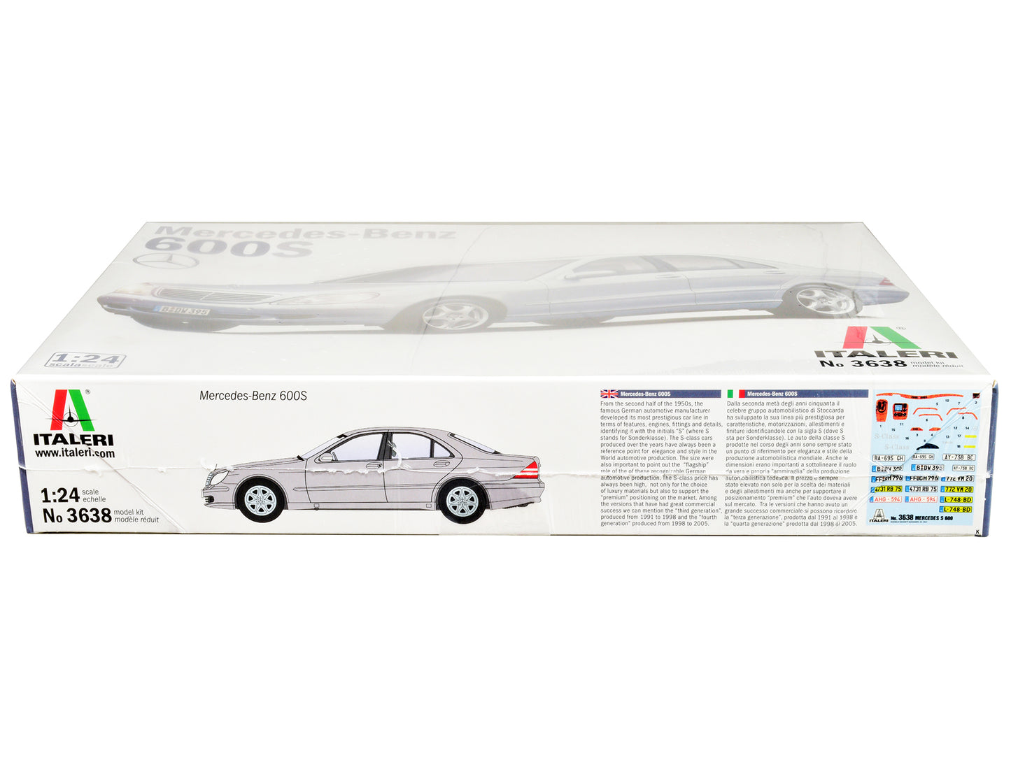 Skill 3 Model Kit Mercedes Benz 600S 1/24 Scale Model by Italeri