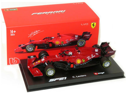 Ferrari SF21 #16 Charles Leclerc Formula One F1 World Championship (2021) "Formula Racing" Series 1/43 Diecast Model Car by Bburago