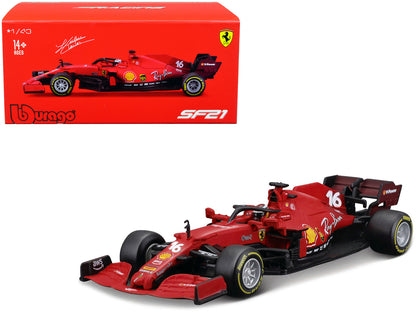 Ferrari SF21 #16 Charles Leclerc Formula One F1 World Championship (2021) "Formula Racing" Series 1/43 Diecast Model Car by Bburago