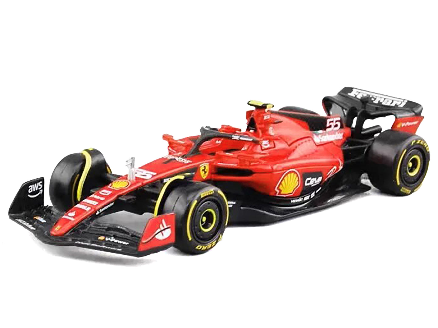 Ferrari SF-23 #55 Carlos Sainz "Formula One F1 World Championship" (2023) "Formula Racing" Series 1/43 Diecast Model Car by Bburago