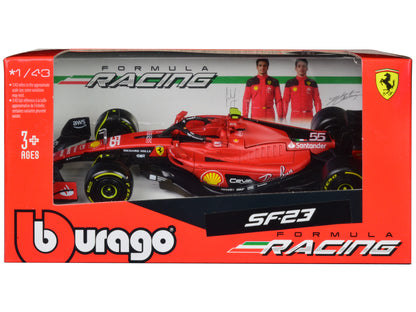 Ferrari SF-23 #55 Carlos Sainz "Formula One F1 World Championship" (2023) "Formula Racing" Series 1/43 Diecast Model Car by Bburago