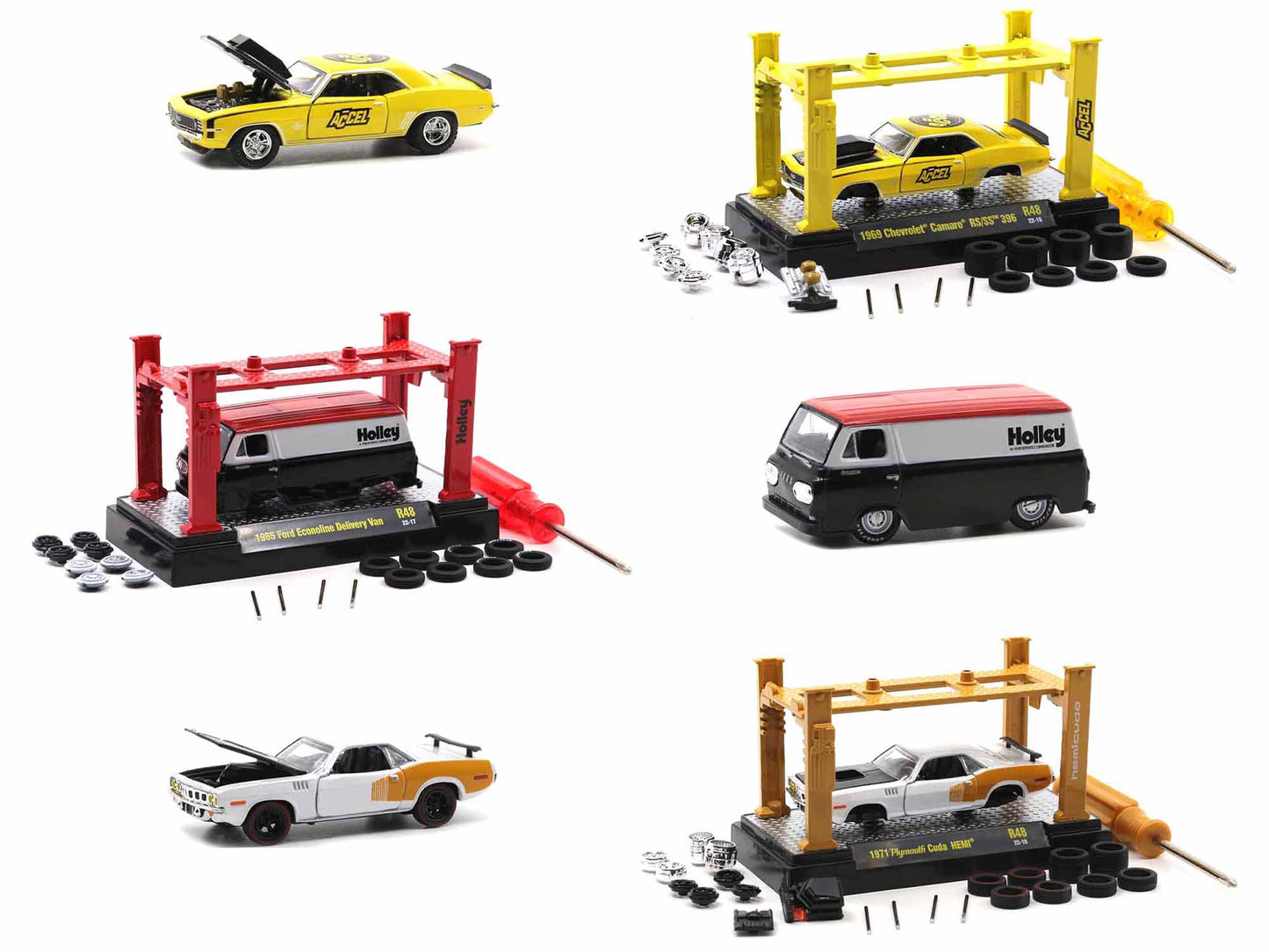 Model Kit 3 piece Car Set Release 48 Limited Edition to 9750 pieces Worldwide 1/64 Diecast Model Cars by M2 Machines