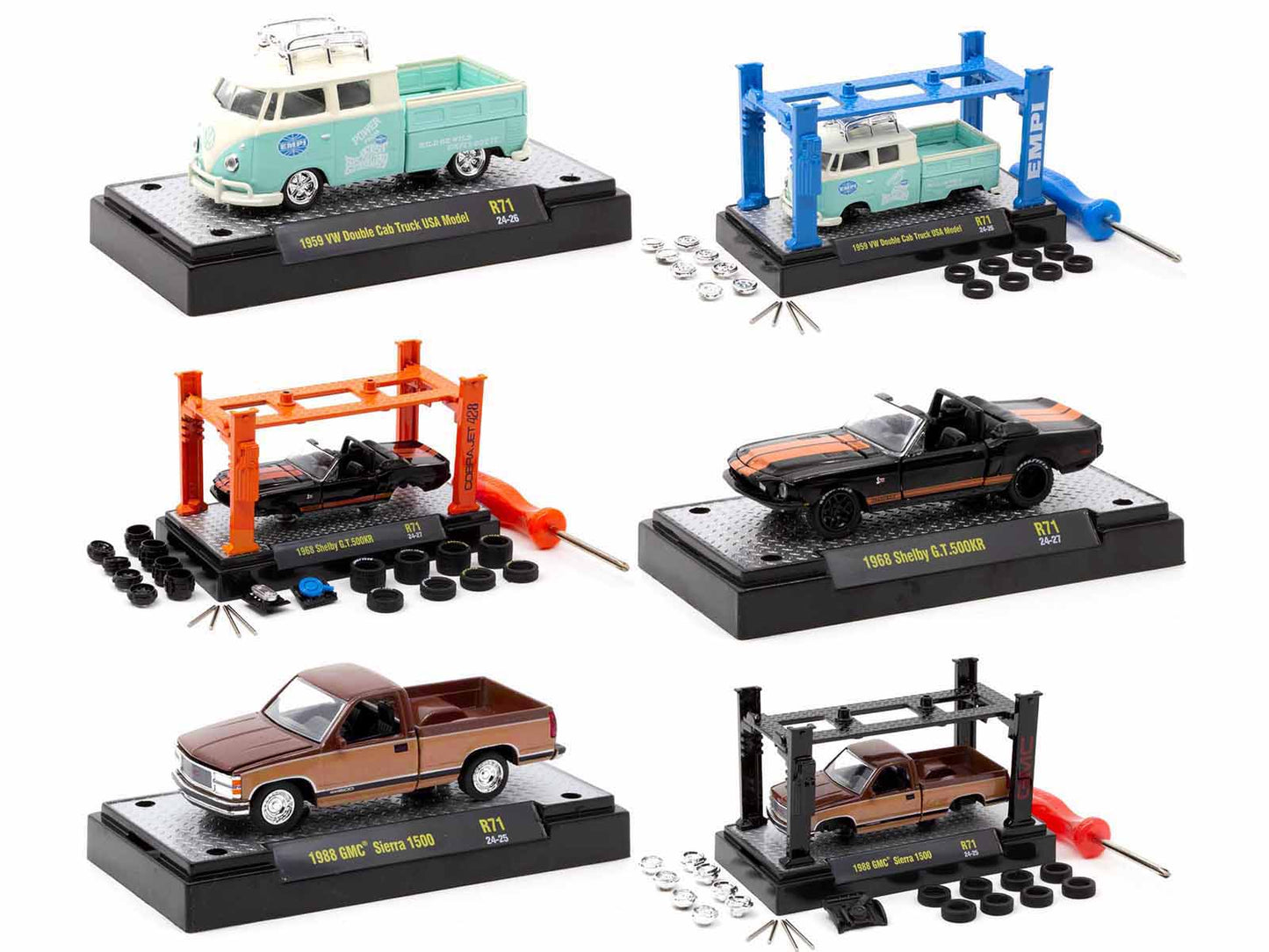 Model Kit 3 piece Car Set Release 71 Limited Edition to 9000 pieces Worldwide 1/64 Diecast Model Cars by M2 Machines