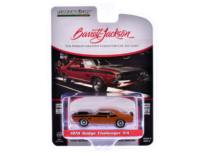 1970 Dodge Challenger T/A Burnt Orange Metallic with Black Hood and Stripes (Palm Beach 2023) Barrett Jackson "Scottsdale Edition" Series 14 1/64 Diecast Model Car by Greenlight