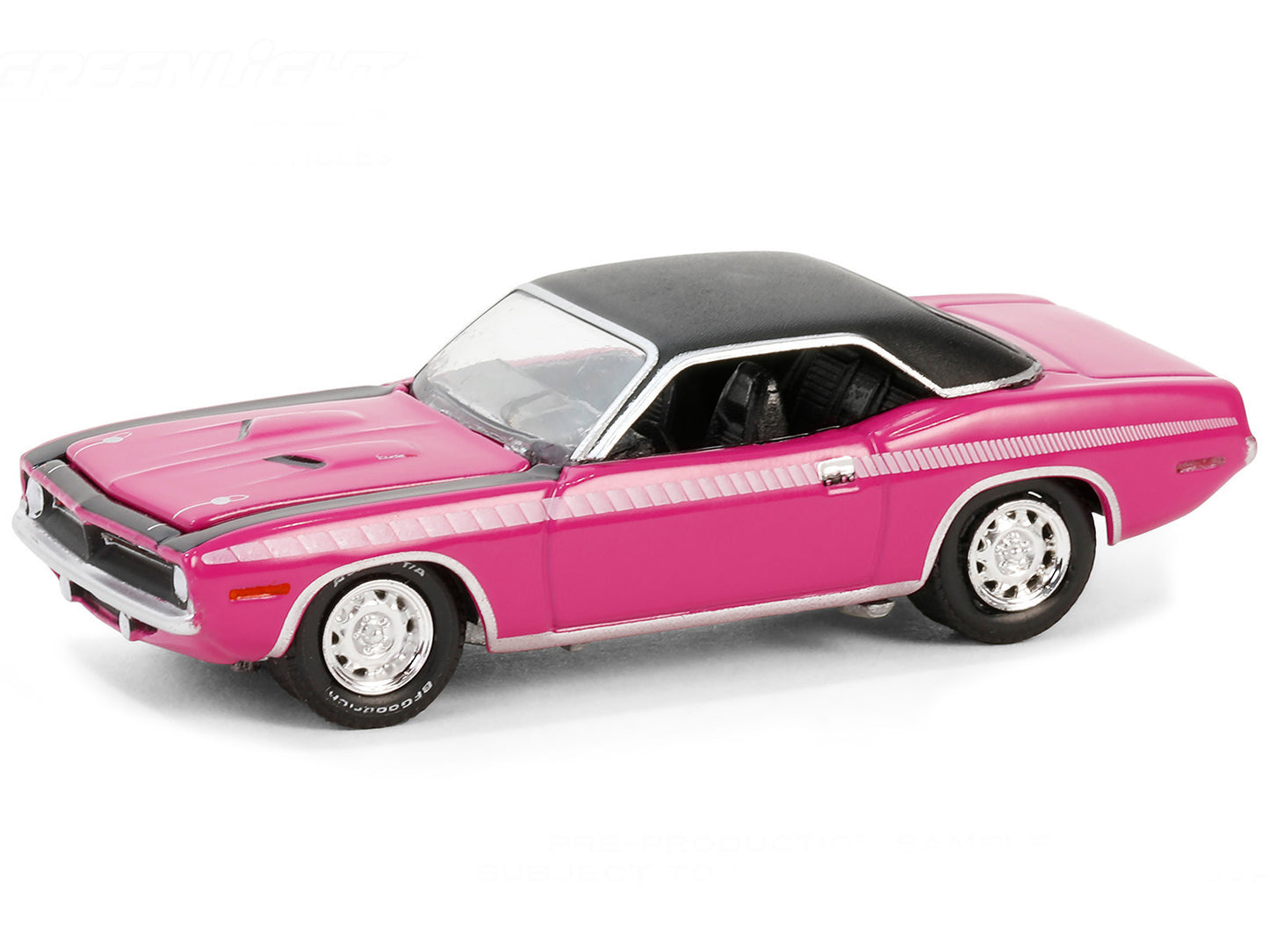 1970 Plymouth Barracuda Moulin Rouge Pink with Black Top (Las Vegas 2023) Barrett Jackson "Scottsdale Edition" Series 14 1/64 Diecast Model Car by Greenlight