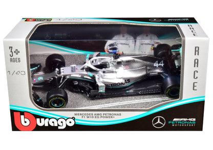 Mercedes AMG Petronas F1 W10 EQ Power+ #44 Lewis Hamilton F1 Formula One (2019) 1/43 Diecast Model Car by Bburago