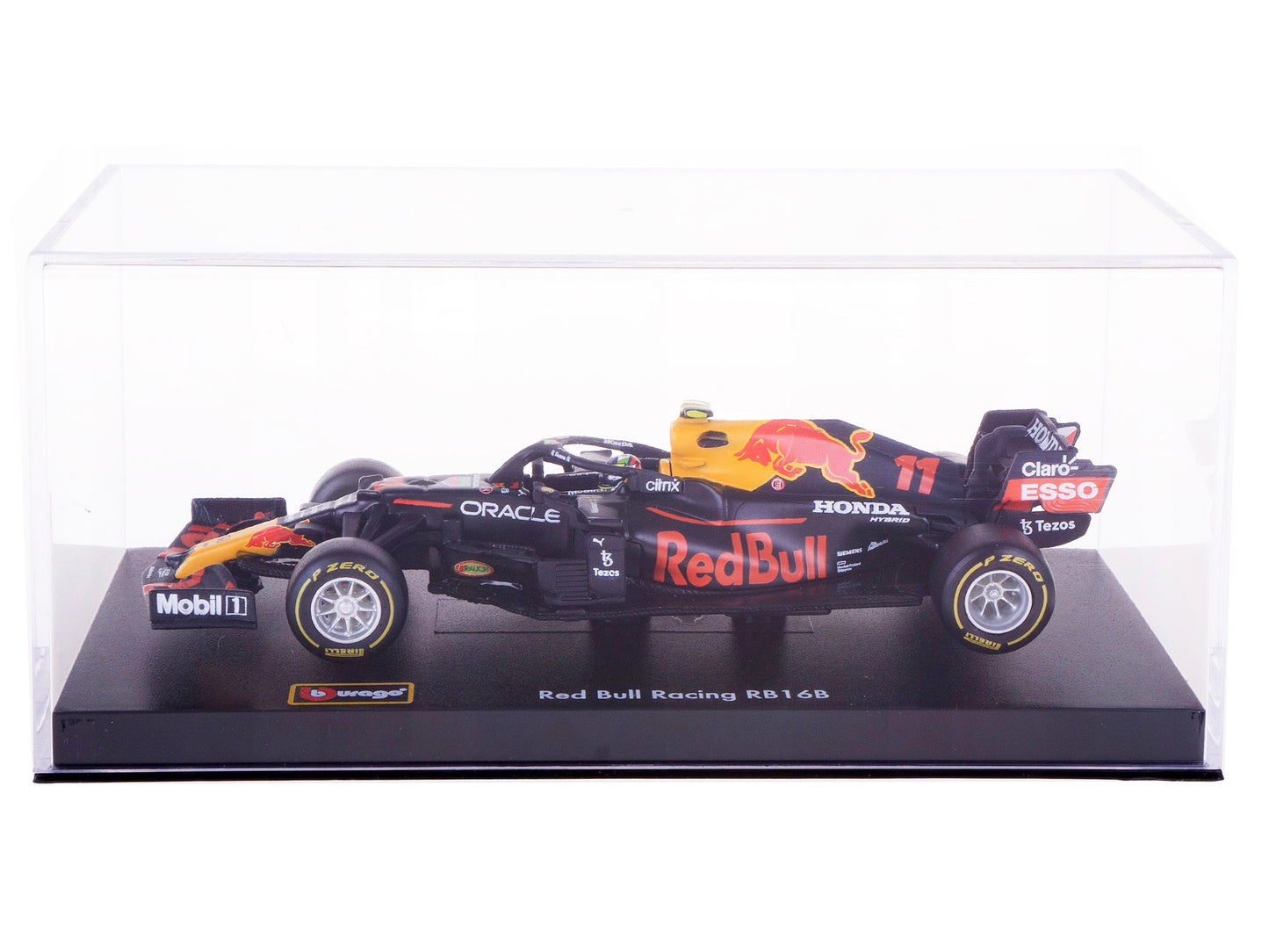 Honda Red Bull Racing RB16B #11 Sergio Perez Formula One F1 (2021) with Display Case 1/43 Diecast Model Car by Bburago