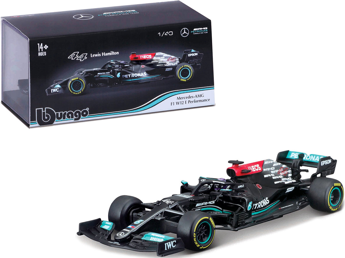 Mercedes-AMG F1 W12 E Performance #44 Lewis Hamilton "Petronas Formula One Team" Formula One F1 (2021) 1/43 Diecast Model Car by Bburago