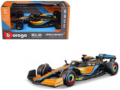 McLaren MCL36 #3 Daniel Ricciardo Formula One F1 "Australian GP" (2022) 1/43 Diecast Model Car by Bburago