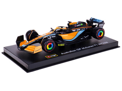 McLaren MCL36 #3 Daniel Ricciardo Formula One F1 "Australian GP" (2022) with Display Case 1/43 Diecast Model Car by Bburago