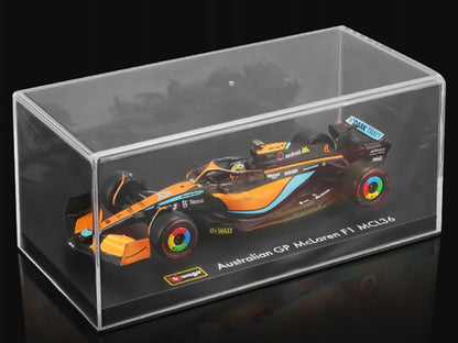 McLaren MCL36 #4 Lando Norris Formula One F1 "Australian GP" (2022) with Display Case 1/43 Diecast Model Car by Bburago