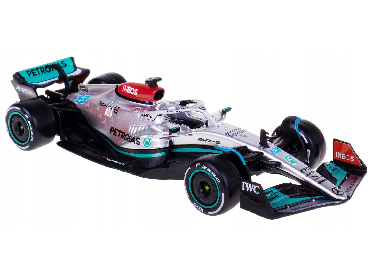 Mercedes-AMG F1 W13 E Performance #63 George Russell "F1 Formula One World Championship" (2022) 1/43 Diecast Model Car by Bburago