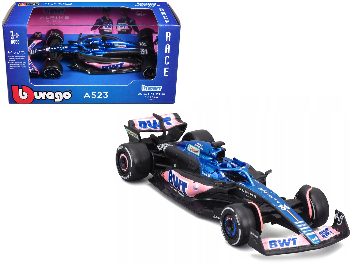 Alpine A523 #31 Esteban Ocon "BWT" "Formula One F1 World Championship" (2023) 1/43 Diecast Model Car by Bburago