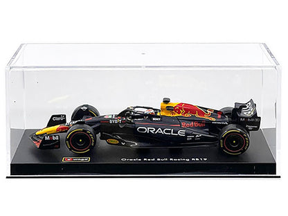 Red Bull Racing RB19 #1 Max Verstappen "Oracle" Formula One F1 World Championship (2023) with Driver Figure and Display Case "Race" Series 1/43 Diecast Model Car by Bburago