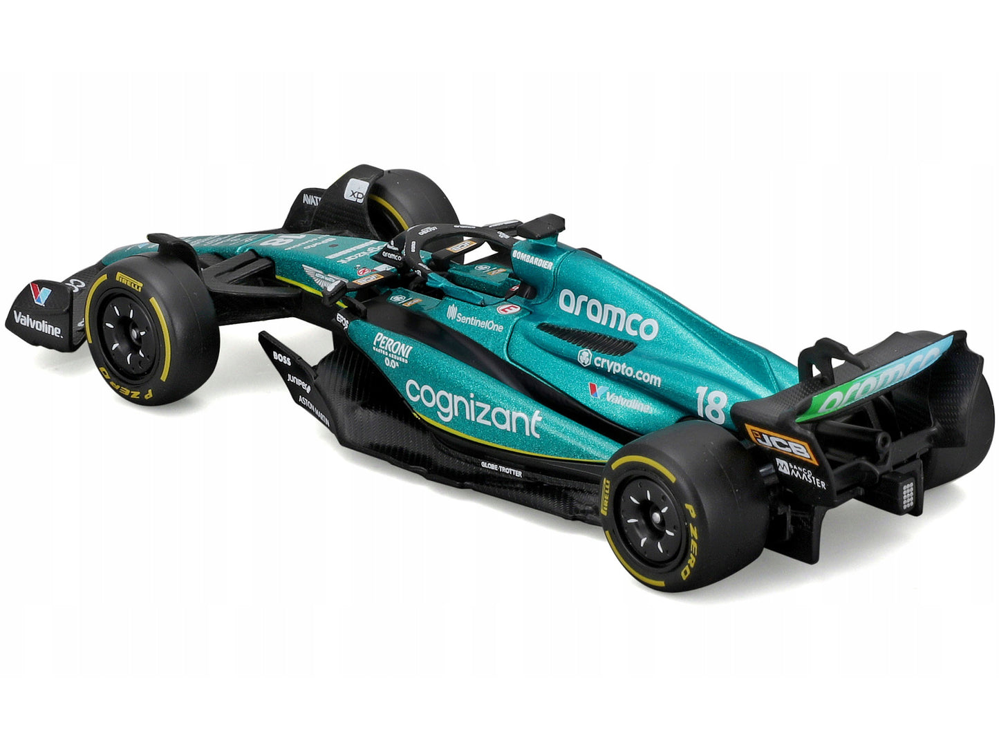 Aston Martin AMR23 #18 Lance Stroll "Cognizant Aramco F1 Team" Formula One F1 World Championship (2023) "Race" Series 1/43 Diecast Model Car by Bburago