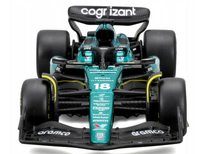 Aston Martin AMR23 #18 Lance Stroll "Cognizant Aramco F1 Team" Formula One F1 World Championship (2023) "Race" Series 1/43 Diecast Model Car by Bburago