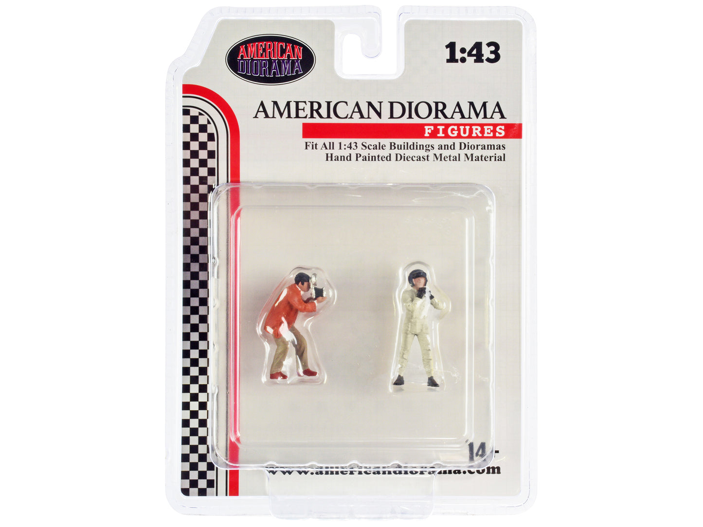 "Race Day" Two Diecast Figures Set 2 for 1/43 Scale Models by American Diorama