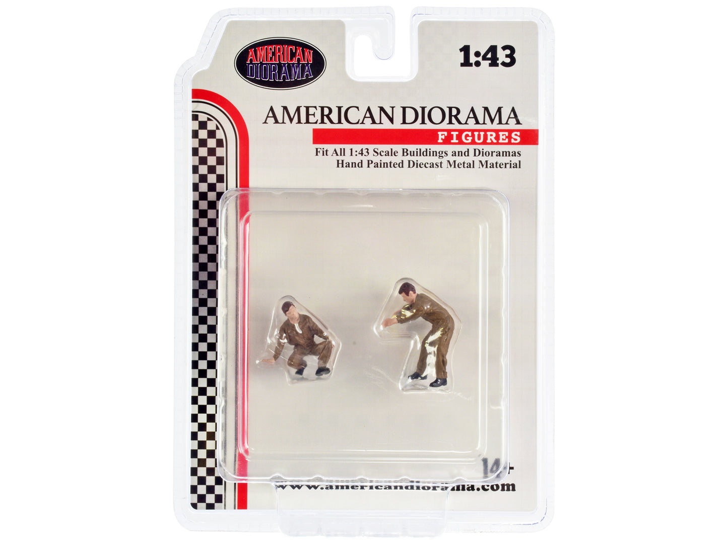 "Race Day" Two Diecast Figures Set 5 for 1/43 Scale Models by American Diorama