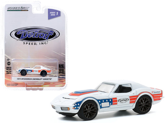 1972 Chevrolet Corvette "BFGoodrich" White with Red and Blue Stripes "Detroit Speed Inc." Series 1 1/64 Diecast Model Car by Greenlight