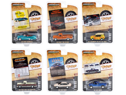 "Vintage Ad Cars" Set of 6 pieces Series 8 1/64 Diecast Model Cars by Greenlight