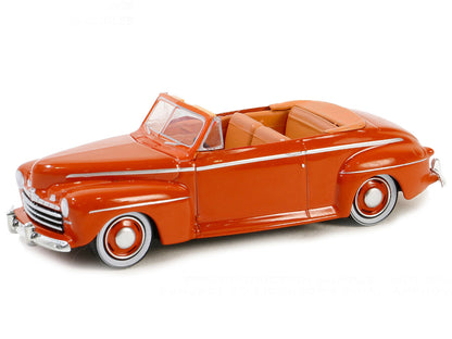 1946 Ford Super Deluxe Convertible Orange "Chevron Supreme" "Vintage Ad Cars" Series 10 1/64 Diecast Model Car by Greenlight