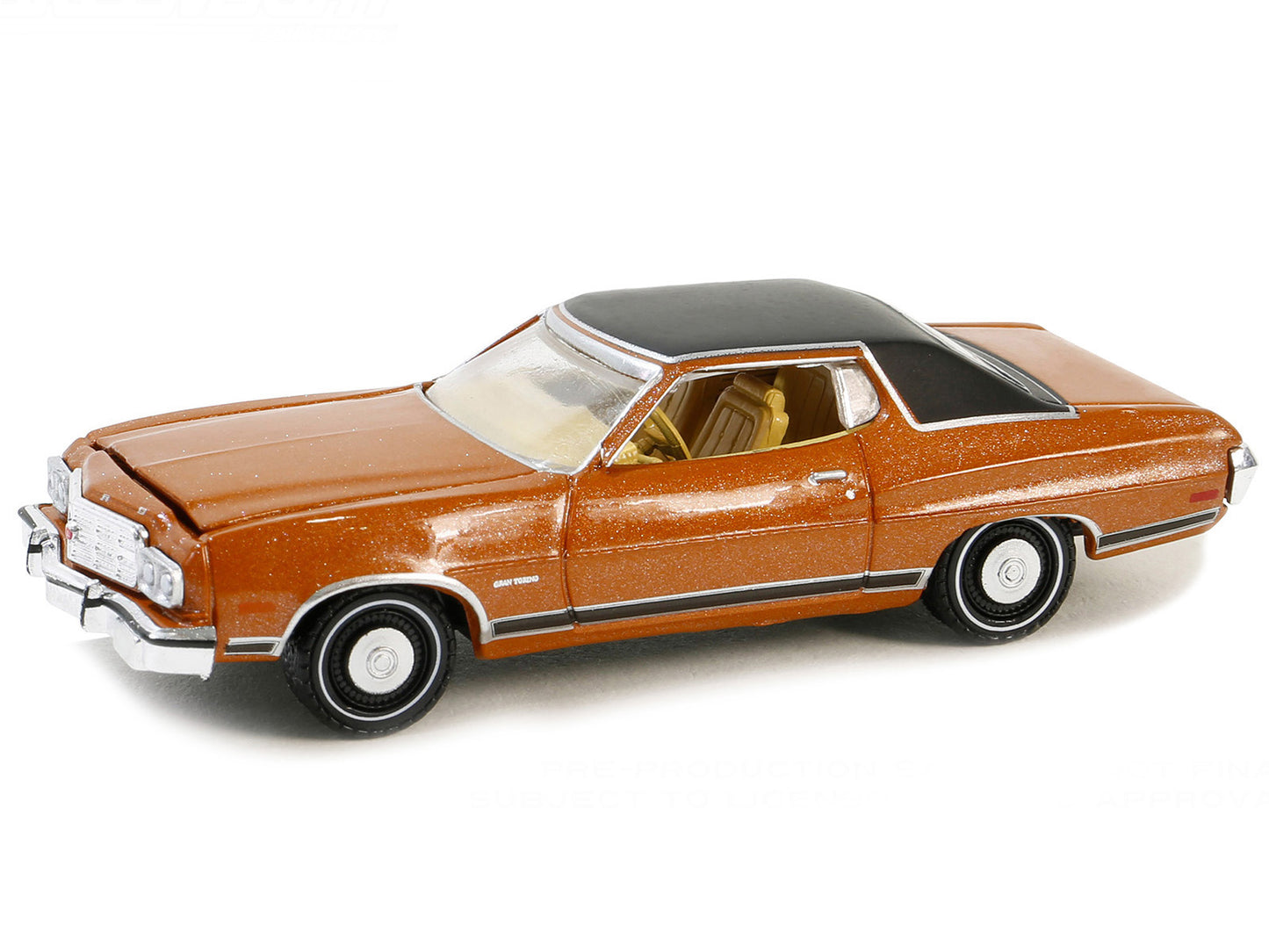 1973 Ford Gran Torino Copper Metallic with Black Vinyl Top "Vintage Ad Cars" Series 10 1/64 Diecast Model Car by Greenlight