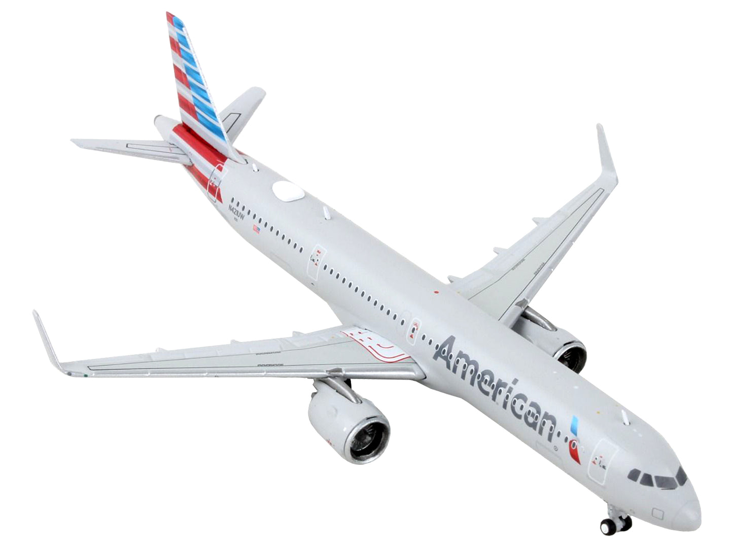 Airbus A321neo Commercial Aircraft "American Airlines" Gray 1/400 Diecast Model Airplane by GeminiJets