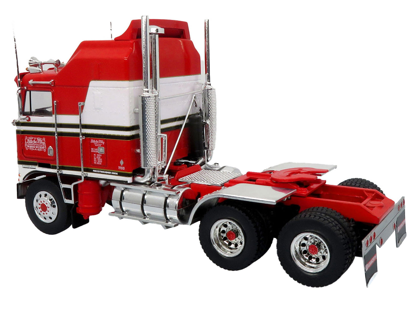 1979 Kenworth K100 Aerodyne Tractor with Refrigerated Trailer "BJ McKay Trucking" Red and White "Vintage Heavy Haul Truck Collection" 1/43 Diecast Model by Iconic Replicas