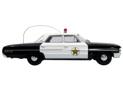 1964 Ford Galaxie 500 Police Car "Mount Airy Mayberry Sheriff" Black and White 1/43 Diecast Model by Iconic Replicas