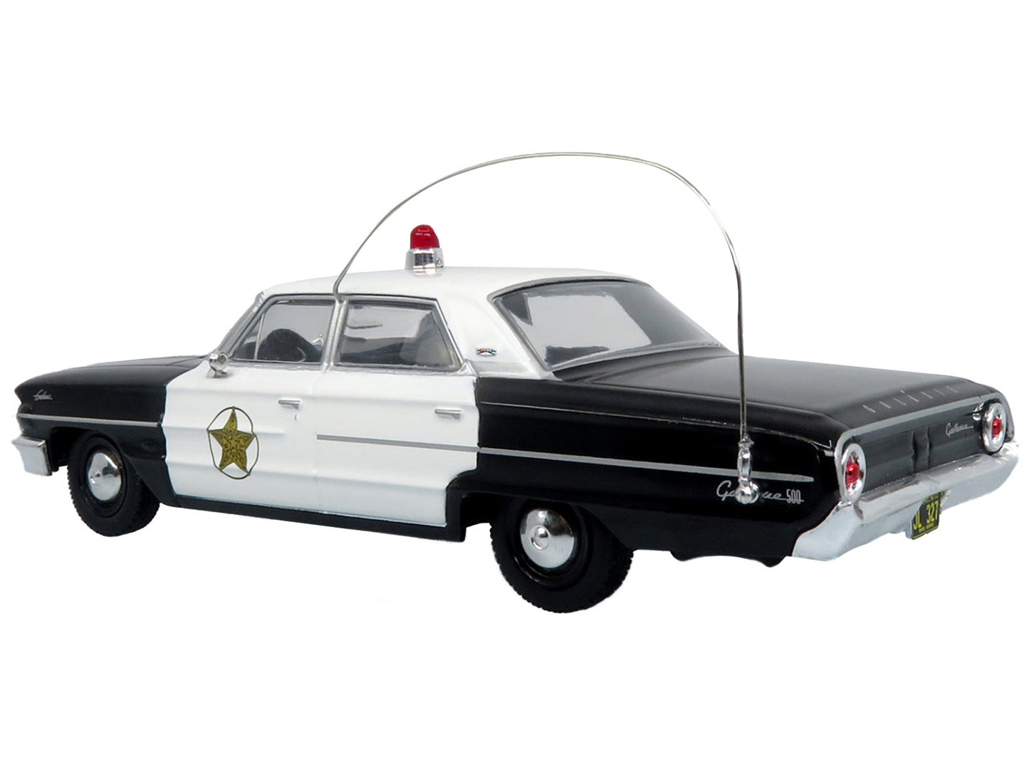 1964 Ford Galaxie 500 Police Car "Mount Airy Mayberry Sheriff" Black and White 1/43 Diecast Model by Iconic Replicas