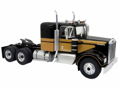 1974 Kenworth W900A Tractor with Refrigerated Trailer "Bandit Trucking" Black and Brown "Big Rig Replicas" Series 1/43 Diecast Model by Iconic Replicas