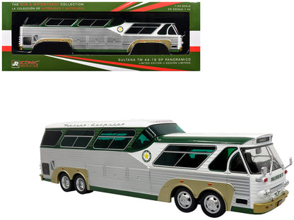 Sultana TM 44-18 SP Panoramico Coach Bus "Estrella de Oro - Acapulco" White and Green with Silver Sides "The Bus & Motorcoach Collection" 1/43 Diecast Model by Iconic Replicas