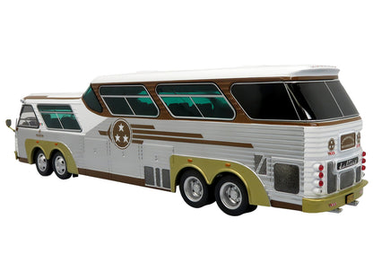 Sultana TM 44-18 SP Panoramico Coach Bus "Tres Estrellas de Oro" White and Brown with Silver Sides "The Bus & Motorcoach Collection" 1/43 Diecast Model by Iconic Replicas