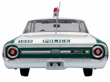 1964 Ford Galaxie 500 Police Car "New York Police Department" Black and Green with White Top Limited Edition to 504 pieces Worldwide 1/43 Diecast Model by Iconic Replicas