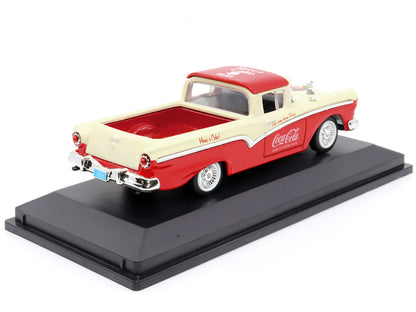 1957 Ford Ranchero "Coca-Cola" Red and Cream 1/43 Diecast Model Car by Motor City Classics