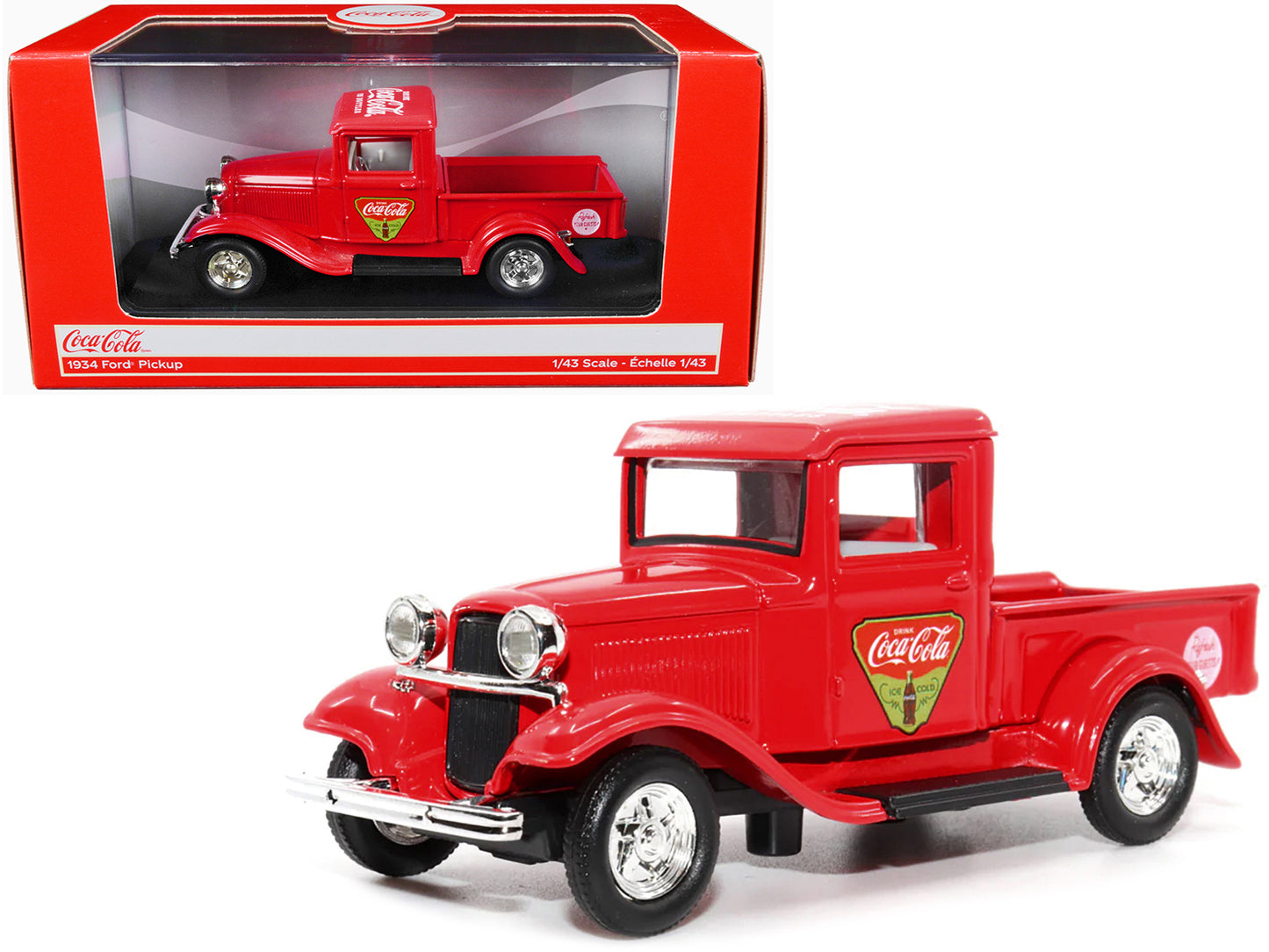 1934 Ford Pickup Truck "Coca-Cola" Red 1/43 Diecast Model Car by Motor City Classics