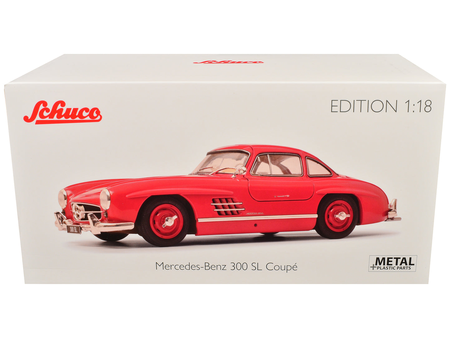 Mercedes-Benz 300 SL Gullwing Coupe Red 1/18 Diecast Model Car by Schuco