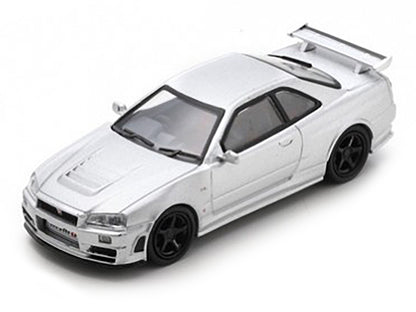 Nissan Skyline GT-R (R34) Nismo Z-Tune RHD (Right Hand Drive) Silver Metallic 1/64 Diecast Model Car by Schuco