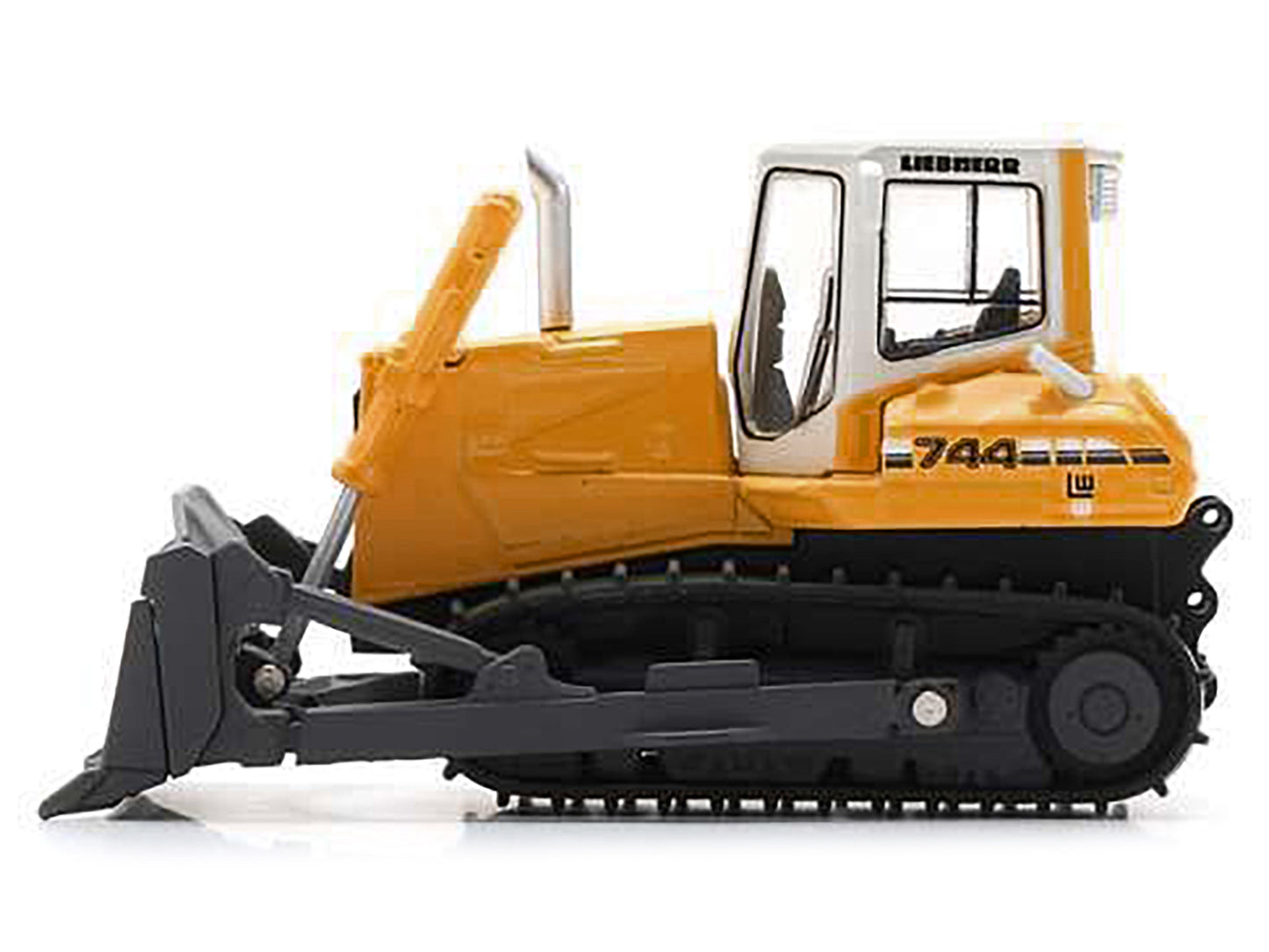 Liebherr PR 744 Bulldozer Yellow with White Top 1/87 (HO) Diecast Model Car by Schuco